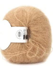 EstiloSoft Hilo de Angora Mohair Rollo de 26g, Fibra de Lujo Ligera para Ropa de Crochet, Bufandas, Suéteres, Gorros y Manualidades - Color Crema Hilo de Angora Mohair Suave Rollo de 26g, Ultra Ligero Versión Mejorada - 1 - Ver 1