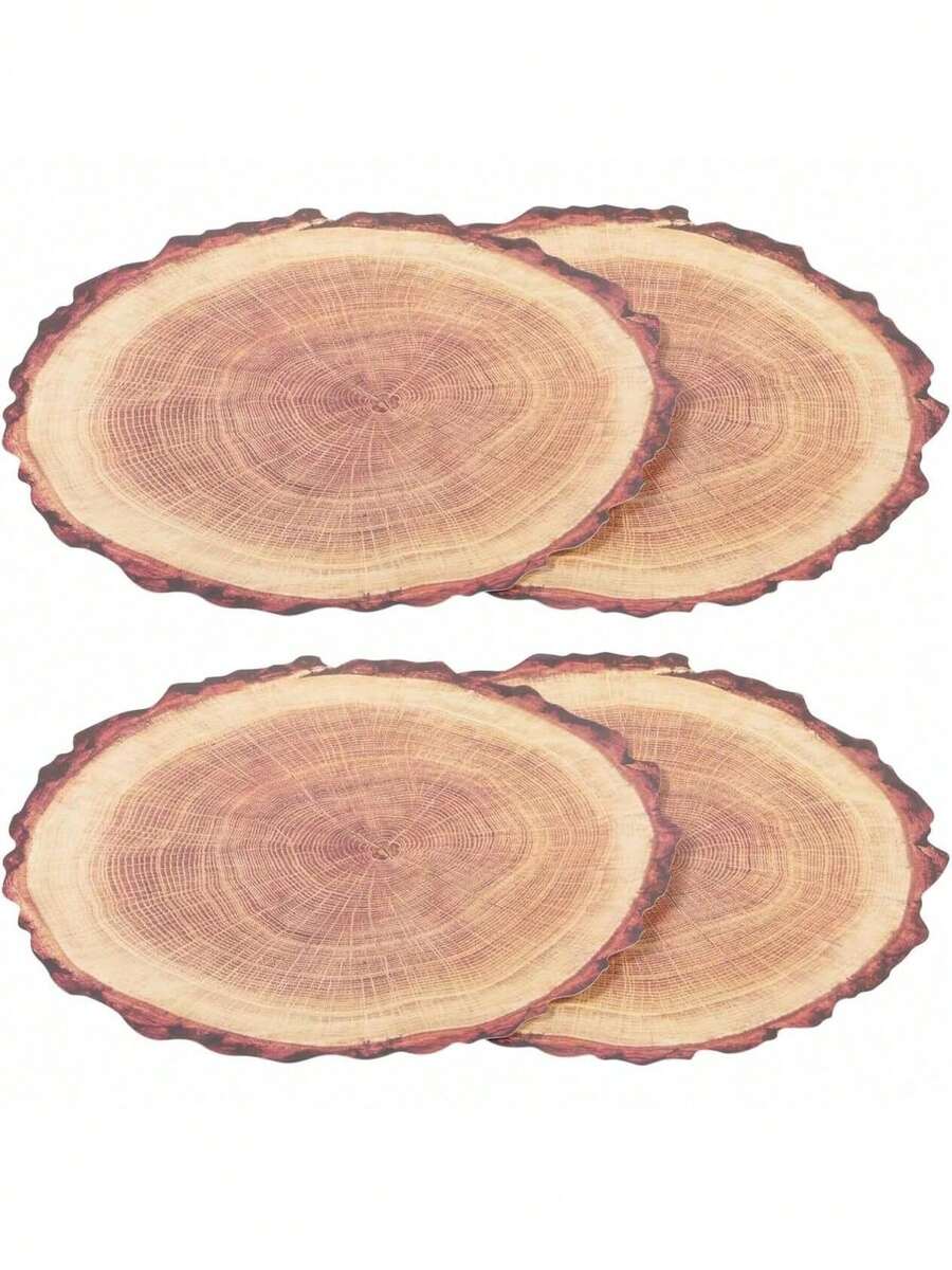 EstiloJuego De 4 Manteles Individuales Con DiseñO De Tronco De ÁRbol Resistente Al Agua Y Al Calor Perfectos Para Cocina Y ComedorVersióN Mejorada - 1 - Ver 1