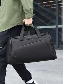 极简主义男士运动健身、瑜伽、运动包，带独立鞋仓，大容量男士旅行包，方便携带，可单肩背或手提，周末过夜包，适合大学生短途旅行行李包