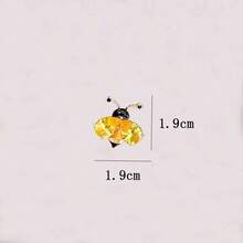 1pc Elegant Yellow Bee Shaped Zinc Alloy Brooch, Suitable For Women Everyday Wear In Spring, Summer, Fall And Winter Dress Accessories Pin For Clothes Bag Charm Backpack For School Office Accessories Shirts Jacket Jewelry Halloween Clothes Pin Funny Cute Teacher Gifts Costume Accessories Bag Charms - 黃色 - 查看 5