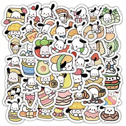SANRIO 60 de bucăți de autocolante în formă de Pochacco - autocolante drăguțe cu desene animate pentru DIY și decor albume de scrapbooking papetărie autocolante amuzante autocolante pentru laptop autocolante pentru telefon Kindle