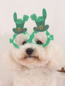 1pc Random St. Patrick's Day Pet Sunglasses For Dogs