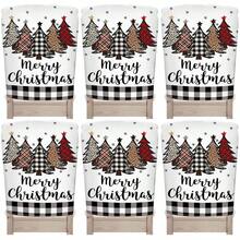 Pcs Christmas Chair Covers Christmas Chair Back Covers Dining Room Chair Covers Dining Chair Slipcovers For Christmas Di... - MainlyBlackBrown - View 1