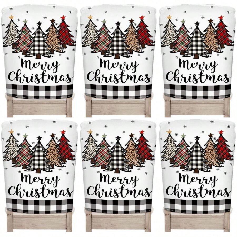 Pcs Christmas Chair Covers Christmas Chair Back Covers Dining Room Chair Covers Dining Chair Slipcovers For Christmas Di... - MainlyBlackBrown - View 1