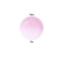 10/20/30pcs,Gradient Pink Party Tableware Set With Elegant Light Pink To Soft Magenta Ombre 7inch And 9inch Paper Plates,Shimmering Paper Cups,Pastel Sprinkle Dinnerware Party Plates And 9oz Cups For Girl Woman Birthday Wedding Showers,Anniversary - Multicolor - View 11