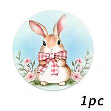 1/2/4/6/8/300pcs Luxury Round Placemat Set, Featuring Cartoon Easter Bunny And Grassland Patterns, Size: 15*15 Inches/38*38cm. Multiple Patterns Available, All Suitable For Easter Dining And Home Decor. - Multicolor - View 13