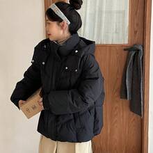 2025Coat Women's Down Cotton Jacket Winter 2025 Short Cotton Jacket, Autumn Winter Women's Cotton Jacket, Winter Women's Cotton Coat - Black - View 1