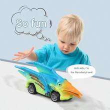 Modelo de dinosaurio realista Miniatura de juguete de coche deslizante por inercia, juguete educativo exclusivo para niños. Diseño pintado vívido, adecuado para juegos en interiores, interacción al aire libre, comodidad de viaje y puede usarse como regalo de cumpleaños, vacaciones, educación temprana. Sin batería, fácil de operar, mejora la coordinación mano-ojo, portátil y rentable.