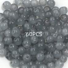 60pcs 8mm Classic Solid Color Glass Beads For DIY Jewelry Making, Handcrafted Bracelets, Necklaces, Everyday Wear - 8mm solid color beads - View 31