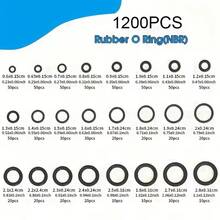 A Set Of 1200 Nitrile Rubber O-Rings, Heat And Oil Resistant, With A Hardness Of 70A, Featuring 24 Different Specifications Of Synthetic Rubber Seals, Suitable For High-Pressure Cleaning Machine Pipelines And Air Gas Sealing Industrial Gaskets. - Black - View 3