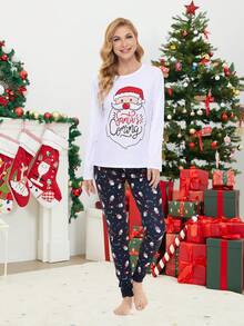 Bộ đồ ngủ Nữ Giáng sinh Slogan Tất cả trên in Giải trí - Nhiều màu - Xem 6