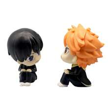 10cm Anime Haikyuu Figure Hinata Shoyo Tobio Kageyama 2pcs Set Action Figural Doll Toy Car Kawaii Decoration PVC Model Kids Gift - B - Xem 3