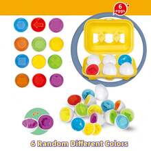 6/12pcs Colorful Egg-Shaped Matching & Identification Toys, Smart Egg Early Education Matching Toys, Egg Color & Shape Sorting Classifier - Random Colors, Shape Sorting Toys, Color Recognition, Matching Game, Multiple Styles, Early Learning Educational Fine Motor Skills Egg Toys, Promote Cognitive Development, Realistic Disassembly Eggs, Suitable For Boys & Girls As Halloween, Christmas, Birthday, Holiday Gifts - Multicolor - View 19