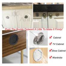 10PCS Wardrobe Honeycomb Air Vent, Stainless Steel & Insect Proof - Easy Installation For Closet Systems(White/Black/Gold/Silver) - Multicolor - View 5