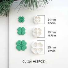 3/9 buc. tăietoare drăguțe din lut polimeric cu trifoi (14-25 mm) pentru Ziua Sfântului Patrick – Unelte adorabile pentru bijuterii, cercei, brelocuri, decorațiuni de Ziua Sfântului Patrick și cadouri festive