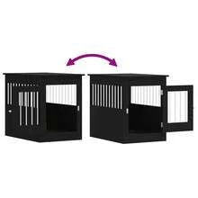 vidaXL Mobiletto per gabbia per cani nero 55x80x68 cm in legno ingegnerizzato - nero - Visualizzare 10