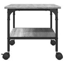 vidaXL Support d'imprimante à 2 ebenex sonoma gris 50x40x38 cm - Gris - Voir 8