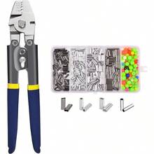Shaddock Fishing Alambre Líder Cuerda Tenaza crimpadora Juego de Herramientas de Mano para Cobre y Aluminio Oval Parada de Mangas y Mangas de 01 mm a 2 2 mm Stainless Steel Crimping Pliers Set - Juegodealicatesprensadoresdeaceroinoxidable - Ver 1