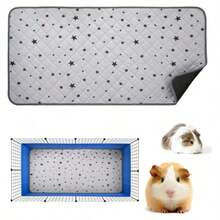 印花豚鼠笼垫，可水洗重复使用防水吸水垫，适用于兔子、仓鼠和其他小型宠物，兔子、仓鼠、豚鼠笼子，兔子用品，防水垫，让小型犬可以自由玩耍 - 彩色 - 查看 13