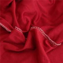 Armless Sofa Bed Cover Elastic Full-Enclosure Polyester Upholstery Cover Knit Milk Silk All-Season Universal - Burgundy - View 9