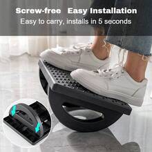 1pc Under Desk Foot Rest Stool, Massage Roller Design, Ergonomic, Extra Large Size, Suitable For Office, Home And Camping Posture Support