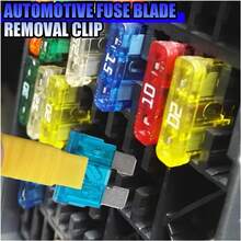 3件套汽车保险丝拔取器，通用塑料汽车/船舶迷你标准刀片式保险丝拆卸器，车辆维修保险丝插入夹拔取器 - 黃色 - 查看 4