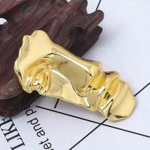 1pc European-American Style Half Face Portrait Brooch, Gold Fashion Suit Accessory For Women Dress Accessories Pin For Clothes Bag Charm School Office Accessories Shirts Jacket Jewelry Christmas Halloween Clothes Pin Funny Cute Teacher Gifts Costume Accessories Bag Charms - 金子 - 查看 10