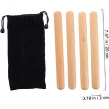 BESPORTBLE 2 Pares Bastones de Percusión Musical Lummi Bolsa de Almacenamiento para Instrumento de Ritmo Clásico para Desarrollar el del Ritmo Diversión Musical,37266490 - Multicolor - Ver 2