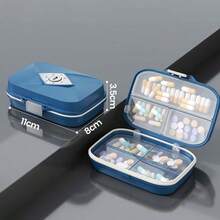 Portable Creative Travel Pill Case, Carry-On 1-Day 3-Meal 7-Day Medication Box, Moisture-Proof Double-Layer 7-Compartment Pill Organizer - Multicolor - View 13