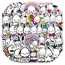 Sanrio 50 Sheets Whimsical Pochacco Sticker Set - Removable Cartoon Decals For Journals & DIY Crafts Scrapbook Supplies Scrapbook Stationery Stickers