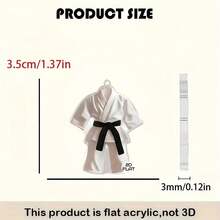 2D Flat Women's Martial Arts Earrings - Black and White Japanese Jujutsu Belt Pendant Earrings, Lightweight Daily and Party Jewelry Gifts, Suitable for Fighters, Coaches, Martial Arts Enthusiasts, Grateful Teachers, Classic Style, Fine Craftsmanship, Fashion Accessories, Gift Selection, 2D Flat - Multicolor - Ver 4