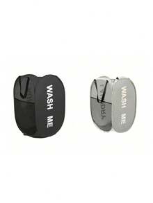 Mesh Laundry Basket, Pop-Up Collapsible Laundry Hamper With Handle, Large Side Pocket, Suitable For Kids Room, Dorm, RV, Cruise, Grey Closet Storage Organizer Basket, Essential Bedroom, Dorm Clothes Storage Organizer Bag, Storage Box, Laundry Bag, Washing Machine Bag, For Laundry, Bathroom, Travel, Can Store Dirty And Clean Clothes, Bras, Dorm Essential, Closet Organizer - Multicolor - View 18