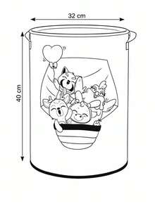 Pink Dreams Drawstring Foldable Laundry Basket For Closets And Toys 32x40 - Hot Pink - View 5