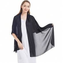 Ciormis Chiffon Shawl Wraps Scarves Lightweight For Women Evening Dresses Wedding Bridesmaid Or Formal Occasions,C#.Black - C#.Black - 查看 6