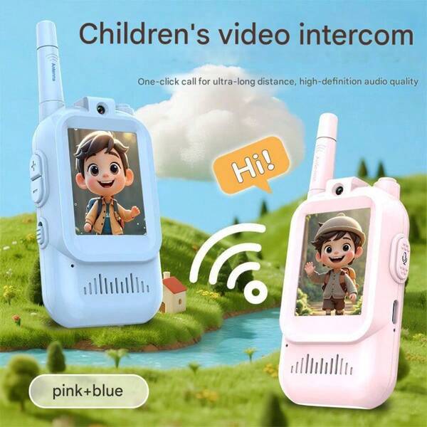 2pcs Mini Walkie Talkies - Wireless Long Range, Rechargeable, Suitable For Outdoor, Great For Interactive Role Play And Learning