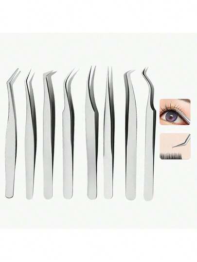 Pinzas para pestañas, Pinzas para extensiones de pestañas, Pinzas para extensiones de pestañas, Pinzas para separar extensiones de pestañas, Pinzas para extensiones de pestañas