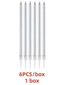 6/18/36 Peças Velas de Lápis de Bolo de Aniversário Feliz, Velas Espirais, Decorações de Bolo de Aniversário, Velas de Lápis Retas, Decoração de Sobremesa, Artigos de Festa, Ano Novo, Dia dos Namorados, Festival - Multicolorido - Visão 13