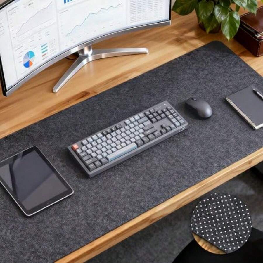 Mouse Pad XXL90x30cm Alfombrilla para Ratón Tapete para Escritorio Mousepad Grande Desk Mat Antideslizante Alfombra de Fieltro para Escritorio para Gamer Empleado Ordenador PC Laptop - 9030cm - Ver 1