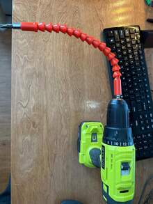 1支高品质柔性钢钻头延长杆 - 360°旋转精密钻孔工具，兼容所有钻头，无需外接电源，防锈耐用，DIY家居维修小工具，适用于难以触及的区域/木工/汽车维修/建筑/家务/DIY项目，是四季皆宜的理想车间和家庭钻孔配件。 - 彩色 - 查看 4