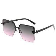 1 Pair Women's Metal Half-Frame Fashion Glasses, Suitable For Everyday Wear - Multicolor - View 3