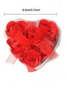 Caja de regalo con 6 rosas de jabón con forma de corazón, regalo creativo y pequeño, flor simulada para el Día de San Valentín - Multicolor - Ver 6