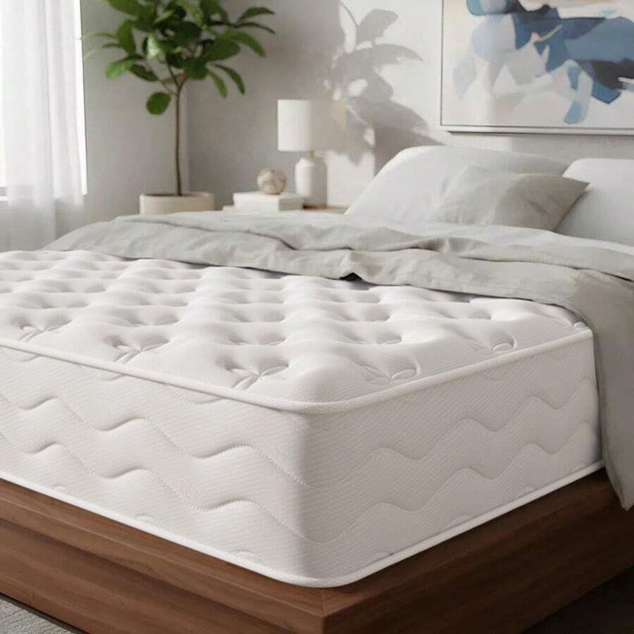 Lalulu Colchón Híbrido,Espuma de Alta Densidad Memory Foam,colchon Queen Size Ortopedico,Ergonomicas,Antibacteriana,Antiácaros,Transpirabilidad,Antialérgico,Resistente a la humedad,colchon memoria En Caja,Alivio de Presión y Extremadamente Cómodo,Firmeza media,Certificado CertiPUR-US®, colchones Espuma, colchon Resortes
