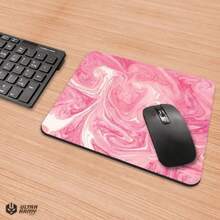 FIAN Mouse Pad Marmol Azul Tapete para Mouse 21.5 x 19 cm Mousepad Gamer - Base Anti-Derrapante Superficie Suave y Deslizante - Alfombrilla para Mouse y Escritorio. Elemental - Marmol Rosa - Ver 5