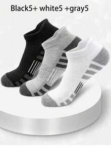 6 Pairs Men's Fashionable High-Quality Low-Cut Ankle Socks, Round Neck, Mesh Breathable, Multifunctional Casual Men's Boat Socks - Multicolor - View 7
