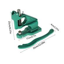 1pc Hand Press Grommet Eyelet Machine with 3 Dies & 1500pcs Grommets 6/10/12mm - Verde - Ver 2