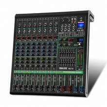 Audio Mixer 10 Channel Professional Sound Mixer Console With 99 DSP Effects + Dual 7-Band EQ, Mixing Board DJ Mixer W/USB, 48V Power Supply, PAD Button For Recording Karaoke PA Drum Live Music - 美規A型插(110-127V) - 查看 11