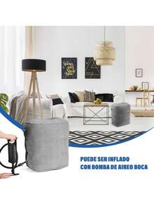 Almohada Inflable de Viaje, Almohada de Descanso de Piernas de Altura Ajustable para Coches,Almohada de Viaje en avión para niños/Adultos Ultra cómoda, para la Oficina el hogar y Cualquier Viaje,37277798 - Multicolor - Ver 2