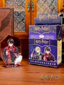 Harry Potter 哈利波特亚克力装饰摆件盲盒，哈利、赫敏、斯内普、罗恩、马尔福人物桌面装饰牌，亚克力桌面摆件，时尚配饰，青少年成人家居装饰，送给朋友、家人、老师、同学的趣味礼物，霍格沃茨周边礼物，粉丝纪念装饰礼物[官方授权] - 彩色 - 查看 2