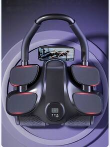 2026新款四轮自动伸缩腹肌轮，男士训练器，腹肌滚筒，家用健身器材，带手机支架和数字显示屏，经久耐用 - 彩色 - 查看 9