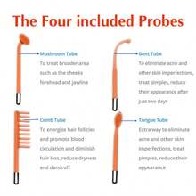 四合一便携式高频面部按摩仪，多功能面部及头发护理工具